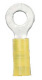 12-10 Gauge #8 Stud Insulated Ring Terminals, Yellow, 5 - Ancor