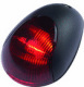 2-Mile Vertical Mount Sidelight, Red, Black Cover - Attwood