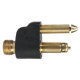 1/4 NPT Brass Male Tank Connector, 1998 & Newer Engines, Two Prong Clip Style for Mercury - Moeller