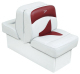 Back-to-Back Lounge Seat Contemporary Series - White-Red - Wise Boat Seats