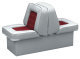 Back-to-Back Lounge Seat Deluxe Skyline, Gray-Red - Wise Boat Seats
