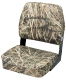 Camo Low Back Fold-Down Hunting & Fishing Seat, Camouflage Grass - Wise Boat Seats