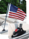24" Pontoon Boat Flag Pole Socket Mount with Flag - Taylor Made