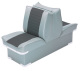 Back-to-Back Lounge Seat Deluxe Plus, Gray-Charcoal - Wise Boat Seats