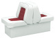 Back-to-Back Lounge Seat Deluxe Skyline, White-Red - Wise Boat Seats